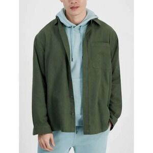 NEW MODE OF ONE Flannel Woven Relaxed‎ Fit Button Down Shirt Ivy Green Men's XXL
